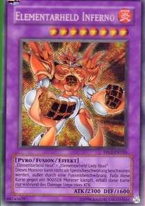 YU GI OH Elementarheld Inferno Secret Rare  