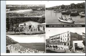 SELLIN Rügen DDR Mehrbild AK ua. Ferienlager Otto Buchwitz, Hotel 