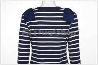 Celebrity Knitted Blue White Stripes V Neck Cardigan Sweater  