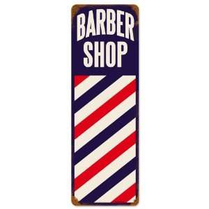 Barber Pole Vintaged Metal Sign