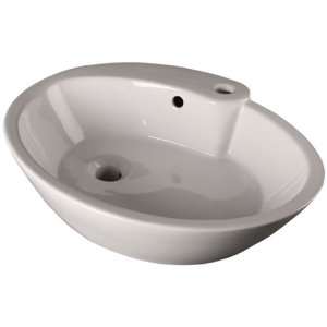  Typhoon Vessel Porcelain Single Bowl Bathroom Sink W 
