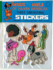 Hanna Barbera Puffy Stickers 1979 Secret Squirrel MIP  