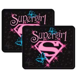  2 Utility Rubber Floor Mats   Super Girl Star and 