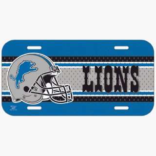   Lions 6 x 12 Styrene Plastic License Plate