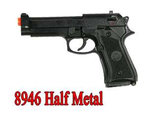 8946 Metal Slide spring pistol, Real Full ScaleM9 airsoft pistol Black 