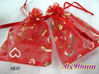   valentines day gift heart organza wedding Gift Favor bags 7x9cm XEI7