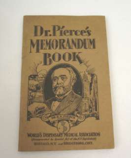 ANTIQUE 1929 DR. PIERCES MEMORANDUM BOOKLET CALENDAR  