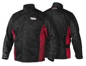 Lincoln Shadow Grain Leather Sleeved Welding Jacket 2XL  