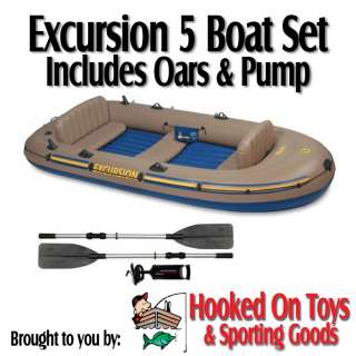 Intex Excursion 5 Boat Set Five Person Inflatable Raft  