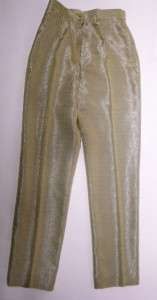Yves Saint Laurent Variation Vintage Gld/Grn Pant Suit  