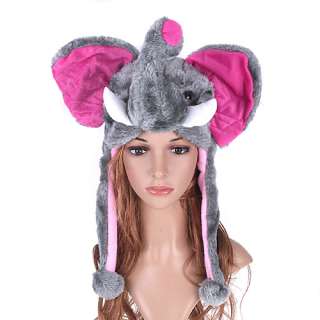 Cartoon animal elephant cute fluffy plush Hat cap H1415  