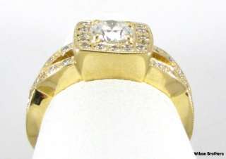 85ctw VS1 F G Genuine Diamond Elegant Right Hand Ring   14k Yellow 