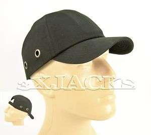 HARD HAT SAFETY BUMP BASEBALL CAP HEAD HELMET BLACK  