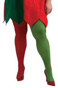 red green ELF TIGHTS CHRISTMAS costume womens Plus XL  