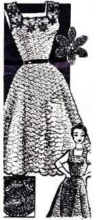 Vintage Crochet PATTERN Evening Dress Jumper Shell Ptr  