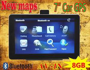   Car Gps Navigation  Mp4 Bluetooth AV IN 128RAM Free Maps 8GB Touch