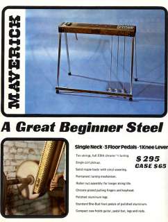 Sho Bud Maverick 6152 Pedal Steel w/case 1975,1 neck,3 pedals,1 lever 
