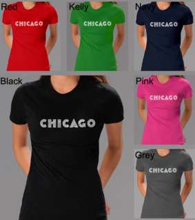 Womens T shirt Chicago Neighborhoods Word Art $0 Ship  