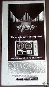 1966 SONY 260 Reel to Reel Tape recorder print ad  