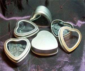Metel Heart clear Window Jewelry Tins~Valentines Day Gifts  