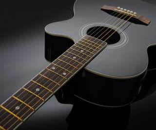 Elektro Akustik Gitarre Westerngitarre schwarz mit Pickup EQ 