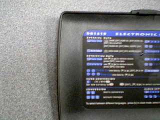 DB1610 Electronic LCD Organizer P/N 84 D1610 INS010  