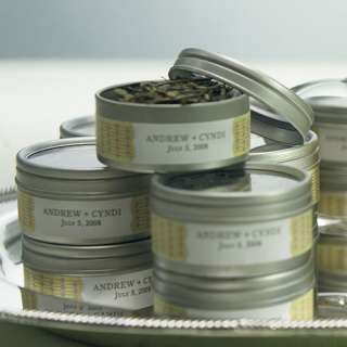 32 Round Tin Wedding Favor Containers w/ Lids For Teas,Herbs Can be 