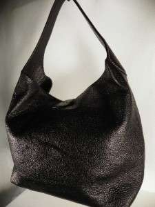 Dooney & Bourke Leather Hobo Handbag w/ Logo Lock~Black  