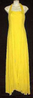 VINTAGE HALTER EVENING GOWN SILK CREPE GOLD COLLECTION  