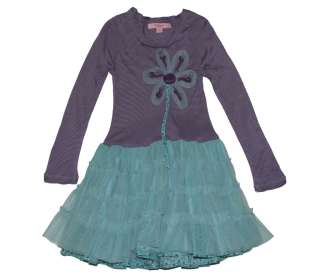   Gorgeous Turq & Lilac Beetlejuice London Girls Dress 2T,3T,4T,4,5,6,6X