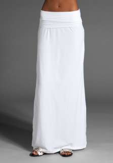 SPLENDID Lycra Long Skirt in White  
