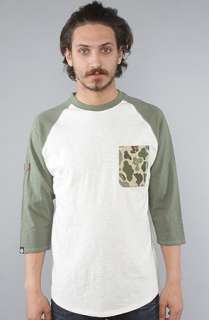 Under Two Flags The Pocket Baseball Tee in White Green  Karmaloop 