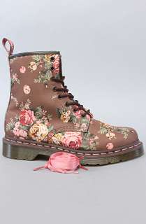 Dr. Martens The 1460 8Eye Boot in Taupe Victorian Flowers  Karmaloop 