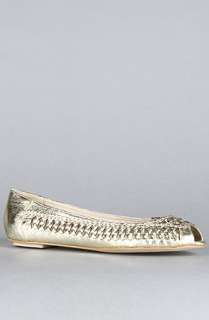 Sole Boutique The Chatter Box Shoe in Gold  Karmaloop   Global 