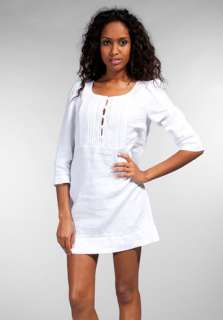 JUICY COUTURE Linen Lace Tunic in White  
