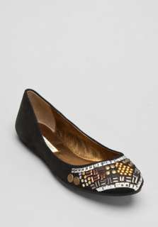 TWELFTH STREET BY CYNTHIA VINCENT Stella Studded Ballet Flat in Black 