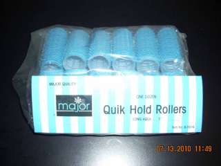 INCH BLUE QUICK VELCRO HAIR ROLLERS, 12 FOR $4.95  