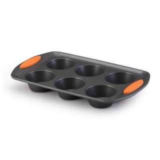 Rachael Ray Oven Lovin 6 Cup Muffin Pan With Orange Handles 54078 at 