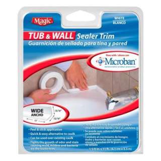   Tub & Wall Wide Bathtub Sealer Trim in White MC406T 