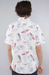 Vans The Casual Friday Aloha Buttondown Shirt in White Surf Kooks 