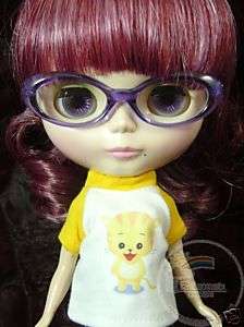 Blythe Doll Glasses Clear Purple Eyeglasses #A7  
