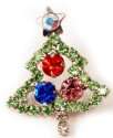 Kleiner Stickpin Weihnachtsbaum   mit original Swarovski Kristallen
