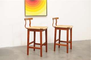   Danish Modern TEAK Counter Stool Chairs Mid Century Eames Era  