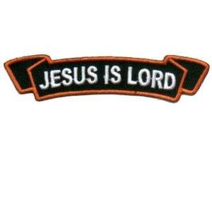 Jesus Is Lord Ribbon Christian Quality Biker Vest Patch  