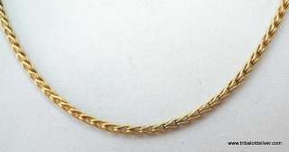RARE VINTAGE ANTIQUE SOLID 22K GOLD HANDMADE CHAIN NECKLACE RAJASTHAN 