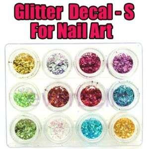 Glitter Dust Sticker deco for Nail Art FREE NAIL GLUE S  