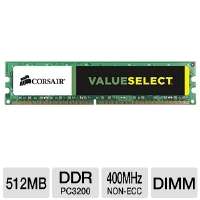 Corsair Value Select VS512MB400 512MB Memory Module   PC3200, DDR 