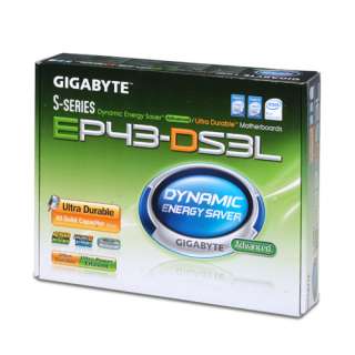 Gigabyte EP43 DS3L Motherboard   Intel P43, Socket 775, ATX, SATA 