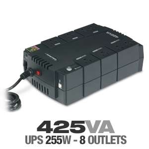 CyberPower CP425HG 425VA/255W UPS Battery Backup   8 Outlet, 255 Watt 