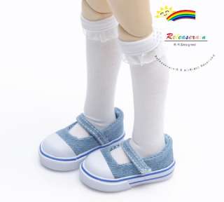 MSD Dollfie Doll Shoes Mary Jane Canvas Sneakers Denim  